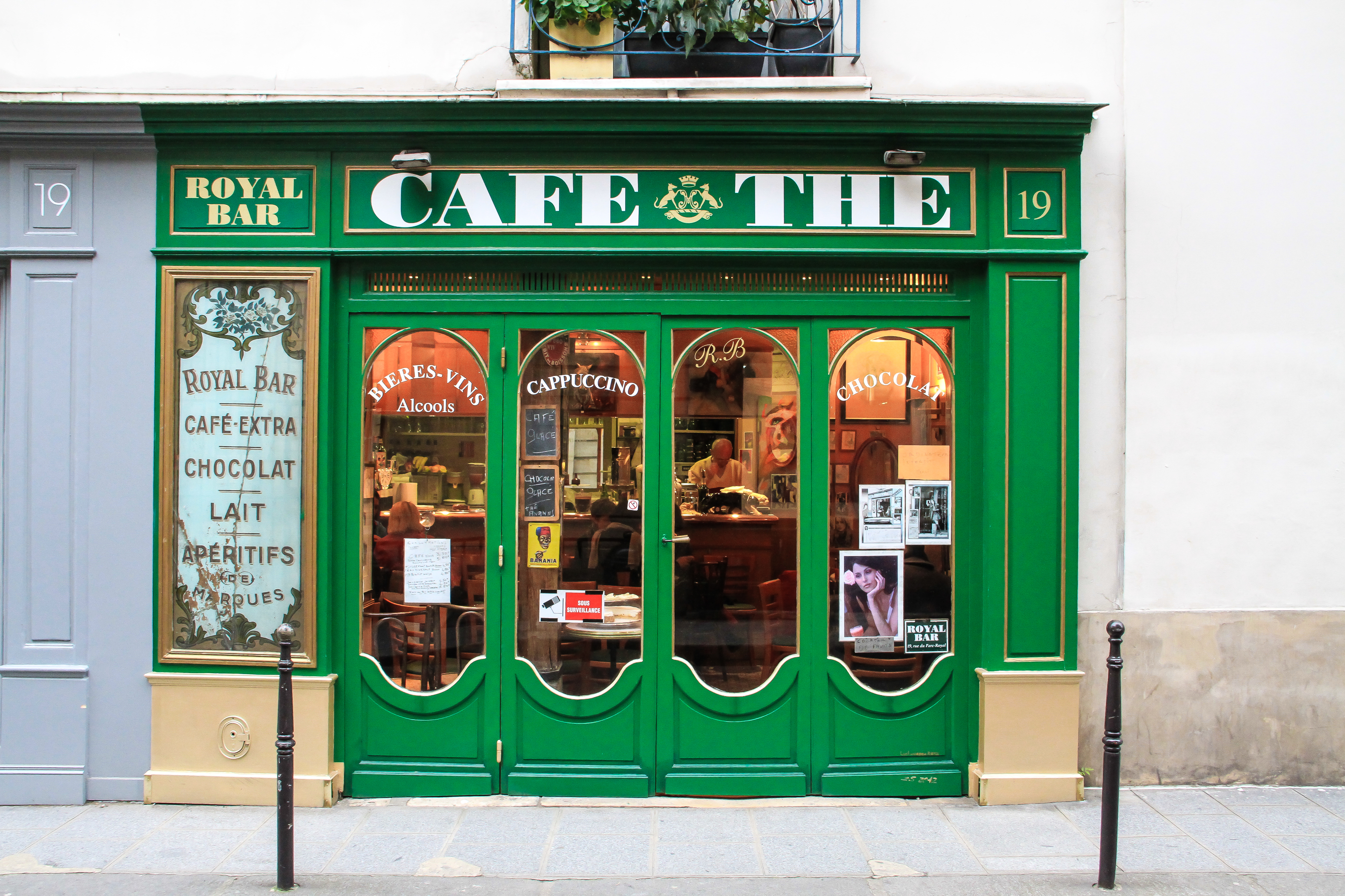 cafe the paris, Falling Off Bicycles, Julia Willard, Julie Willard, Paris storefront